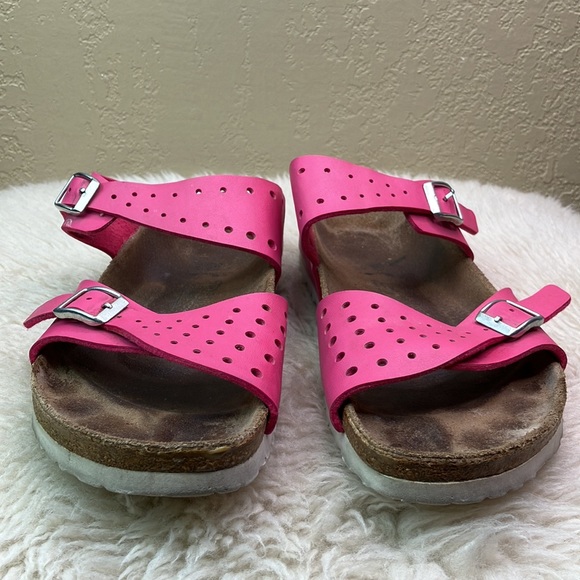 Birkenstock Birki’s Hot Pink Slide Sandal - Picture 2 of 6